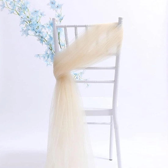 Decorazioni per Sedia - Set di Coperture - Beige - Manuale - Tutu Rok per Matrimonio - Festa di Natale - 150x200 cm - 2 pezzi