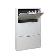 SCARPIERA 3 RIBALTE SLIM CM. 65X15X105 H BIANCO- 1,0 pz