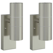Lampada da Parete Esterna 2 pz Argento 7 x 10 x 22 cm CFW6514439