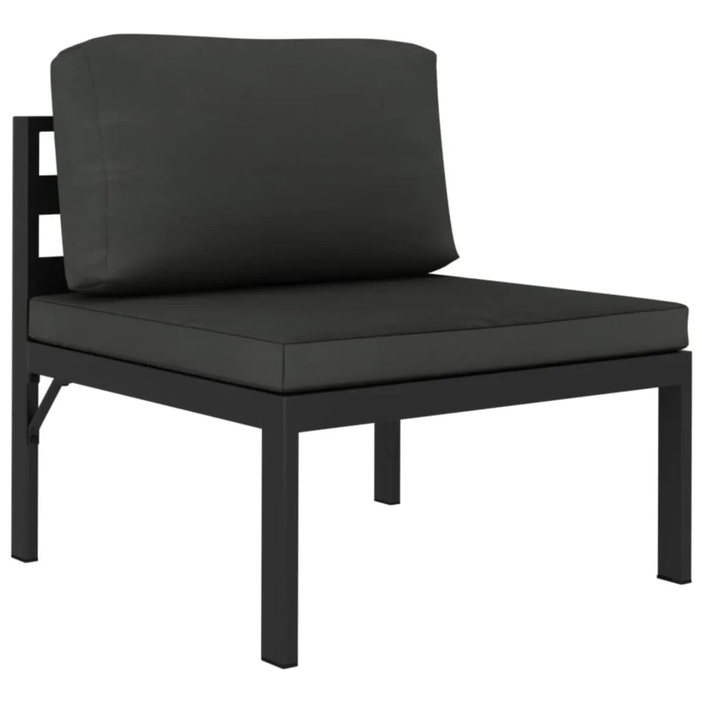 Set Divani da Giardino 9 pz con Cuscini in Alluminio Antracite cod mxl 35816