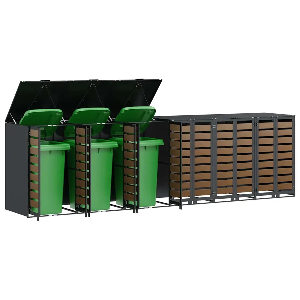 Contenitore per Rifiuti per 3 Bidoni 340 x 77.5 x 115.5 cm