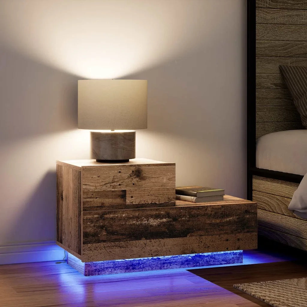 Comodino | Armadio da Notte | Mobiletto da notte con cassetto Legno vecchio 70 x 36 x 40,5 cm