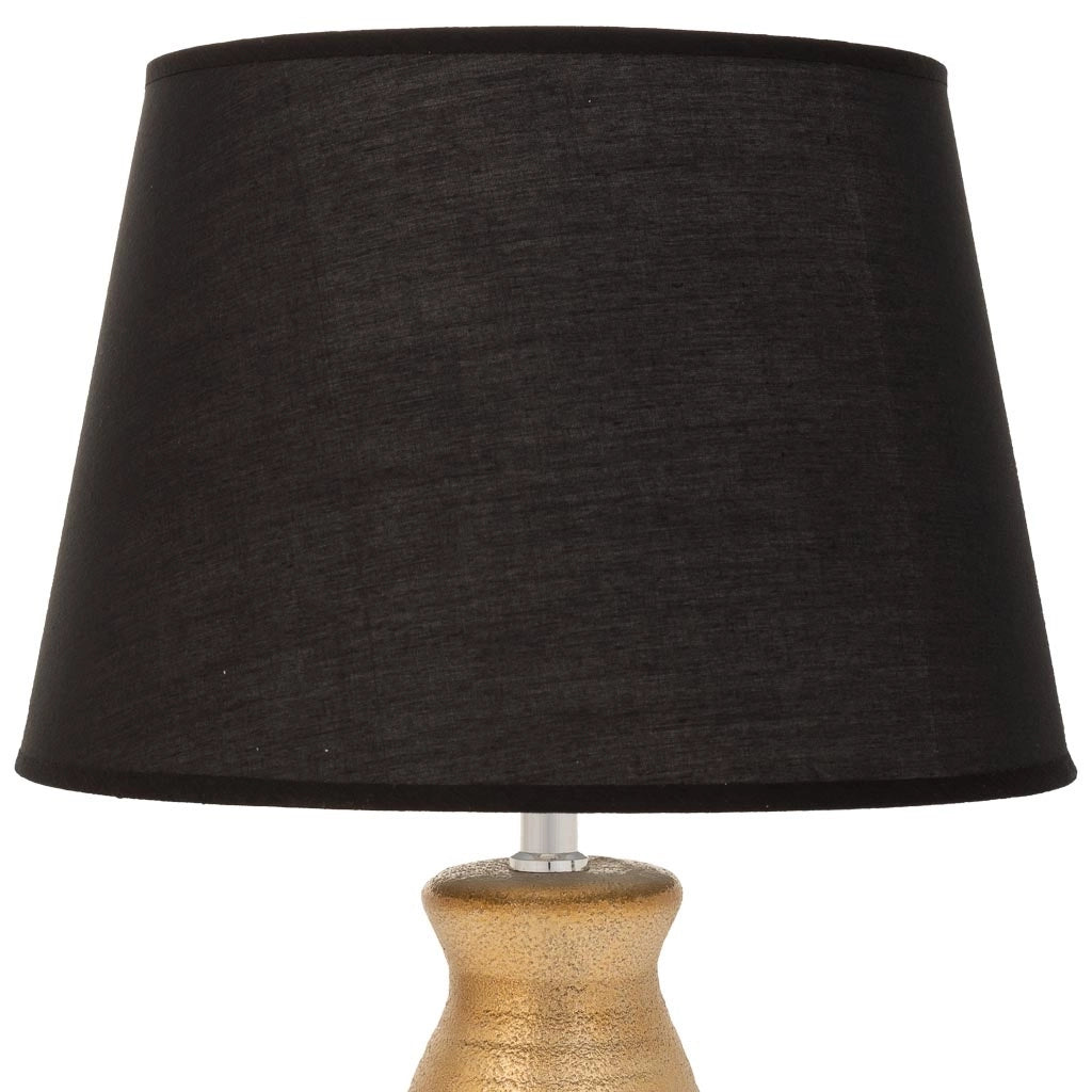 Lampada da tavolo in ceramica dorata 14,5x14,5x35,5h
