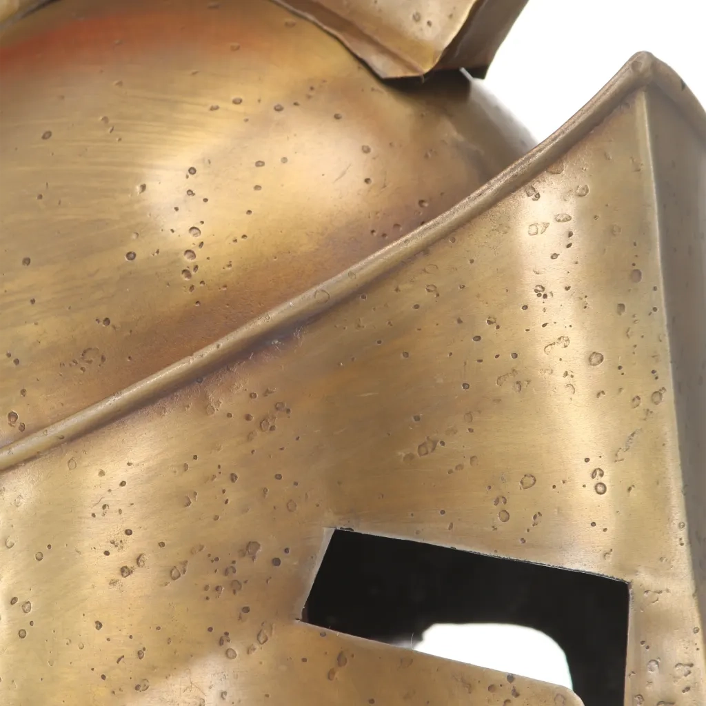 Elmo da Guerriero Greco Antico per LARP in Acciaio Ottone CFW7593681