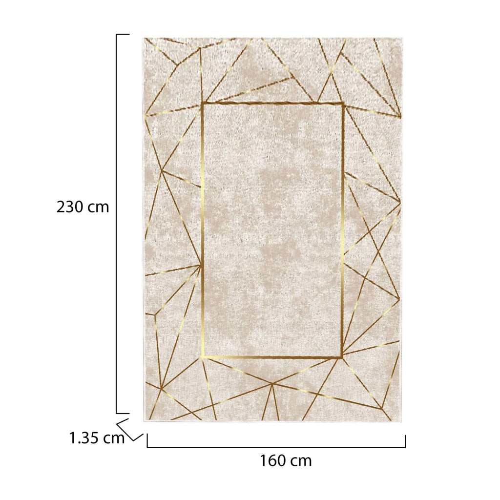 Vermilion, Tappeto Materiale Struttura in Velluto, 230x160 cm Multicolore