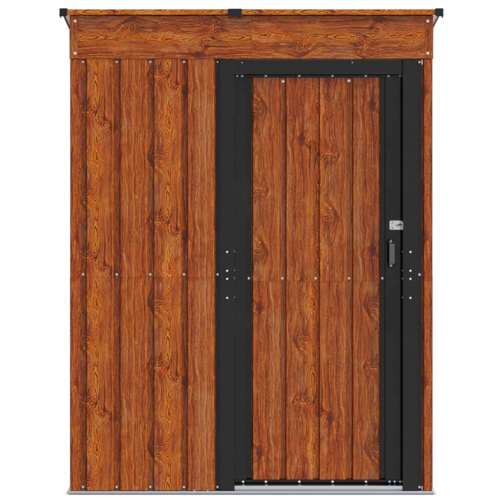 Casette da giardino Marrone 137 x 81 x 180 cm Metallo