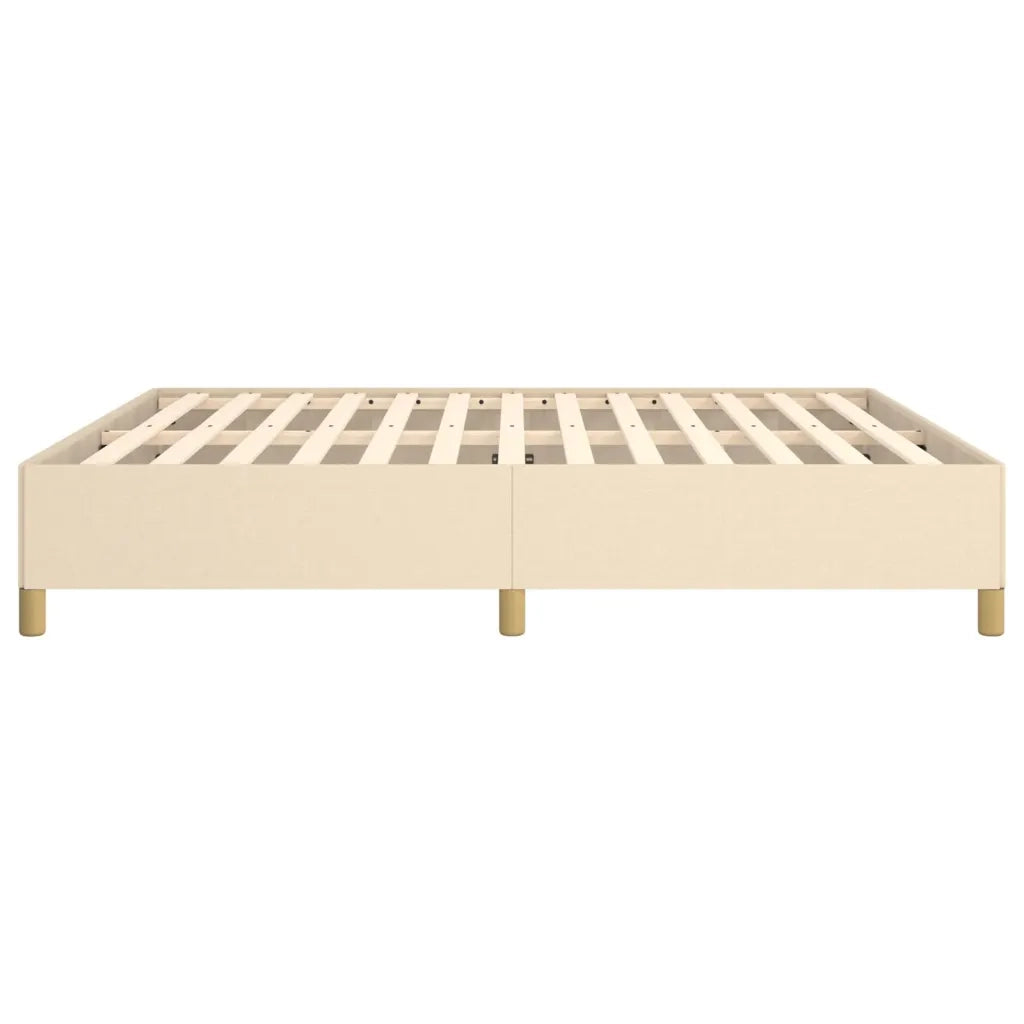 vidaXL Giroletto senza Materasso Crema 160x200 cm in Tessuto