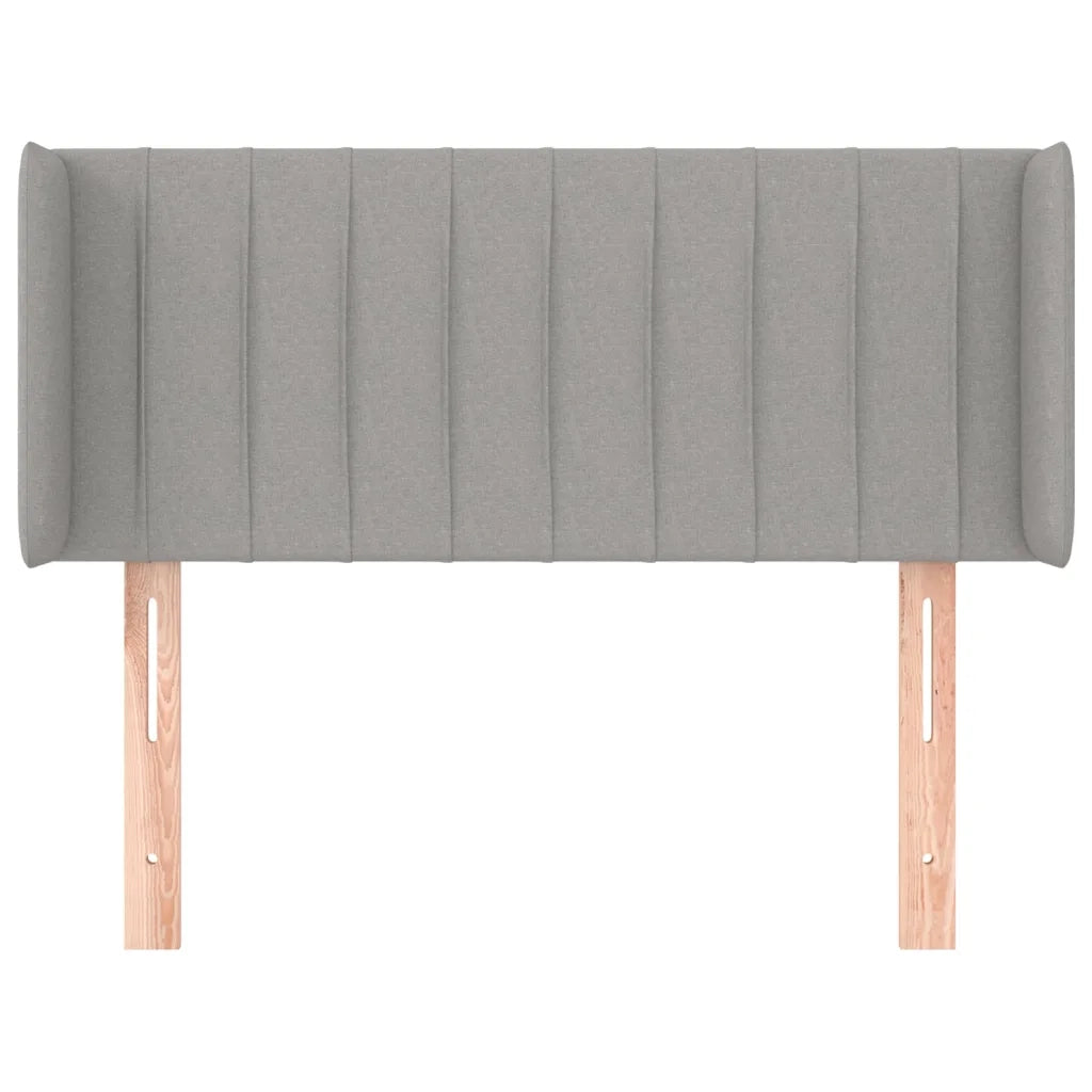 Testiera ad Orecchio Grigio Chiaro 93x16x78/88 cm in Tessuto
