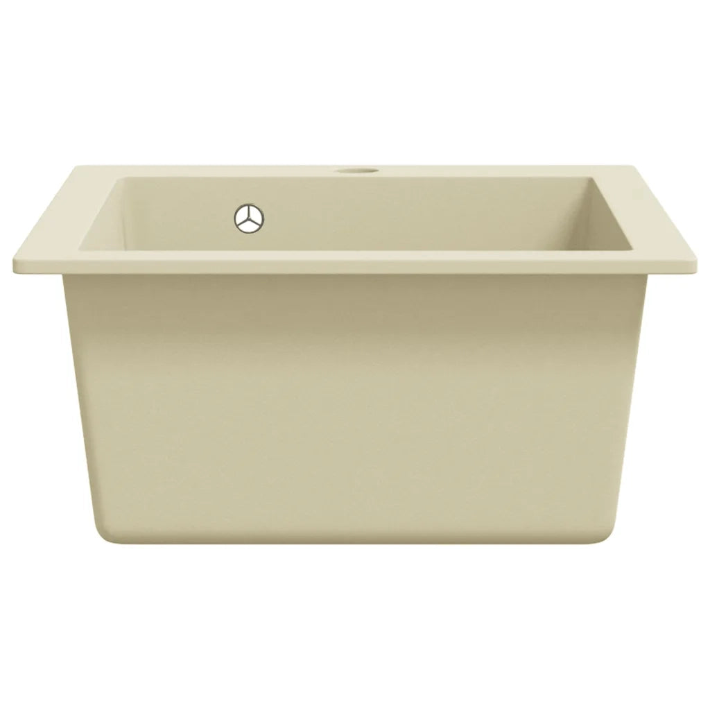 Lavello da Cucina in Granito Vasca Singola Beige CFW6312627