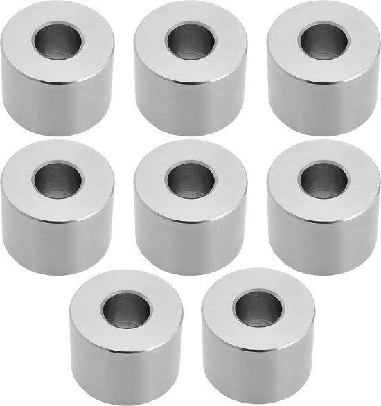 8 pezzi 304 RVS Spaziatori M8 Senza Filettatura Bus Piastra di Accoppiamento IDxOD 8.2x20mm Altezza 15mm per Attrezzature di Potenza Meccanica Apparecchi Metallici Lavatrici