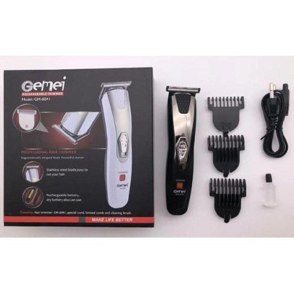 Trade Shop - Tagliacapelli Regolabarba Capelli A Batteria Ricaricabile Trimmer Rasoio Gm-6041 -