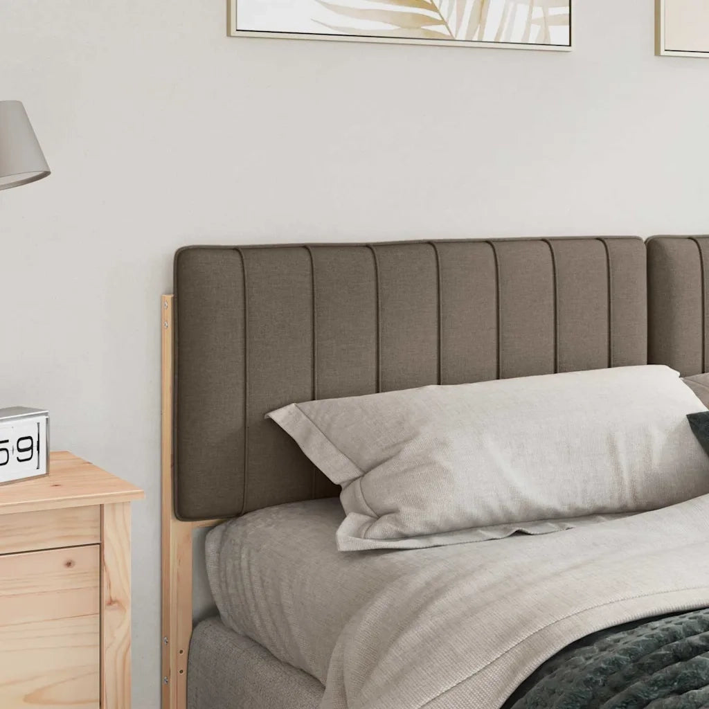 Testiera imbottita Marrone e taupe 180 cm Pino massello 880166
