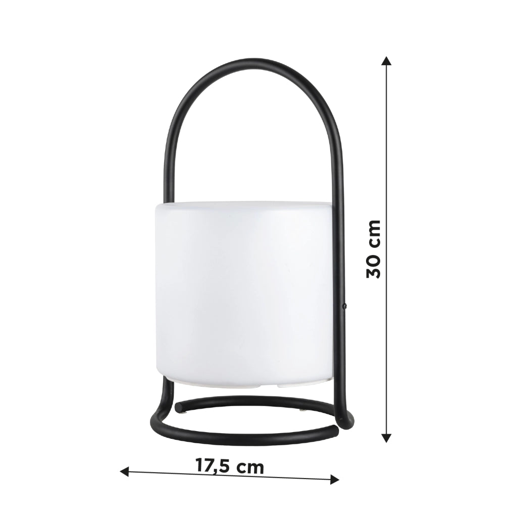Lampada Da Esterno Led Lanterna Impermeabile Resistente Design Moderno Tavolo Arredo Giardino Luce Colore Bianco Caldo/Freddo Struttura Metallo Antiruggine Certificata RoHS Trasportabile Yeosu