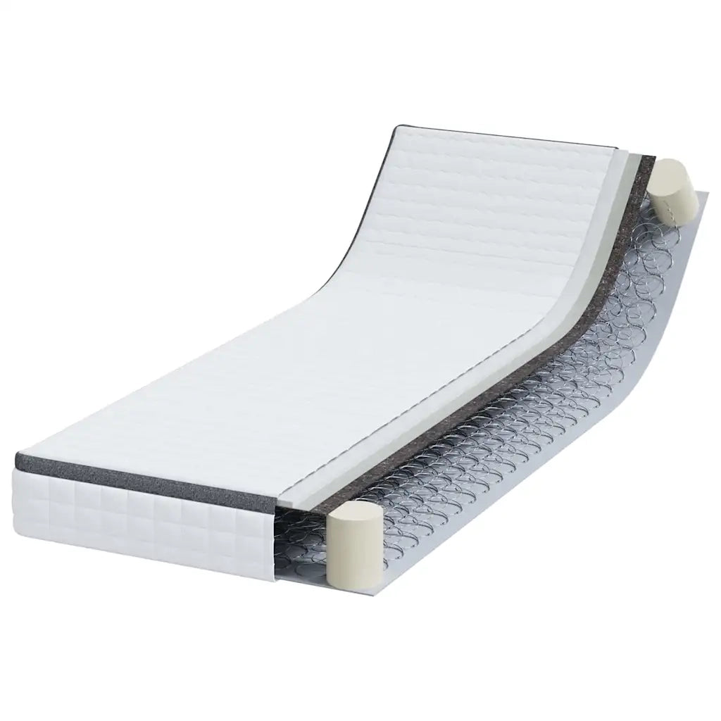 Materasso-Materasso per letto Bianco e Grigio 80 x 200 cm Molla Bonell
