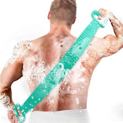 borsetto per il corpo, aggiornamento 90 cm, spazzolino per la pelle, spazzolino per il bagno in silicone, spazzolino per massaggi, cellulite in silicone, aiuto per la crema per la schiena, peeling, corpo e piedi (ideale per la crescita rapida)
