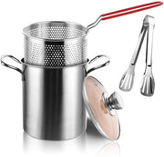 Padella per Spaghetti in Acciaio Inossidabile 3 Litri con Setola Fina e Manico Ergonomico - Induzione - Filtro