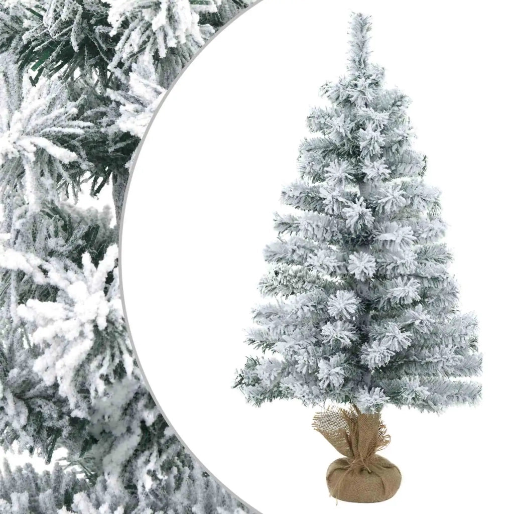 Mini albero di Natale innevato 60 cm PVC Verde e Bianco 42056931