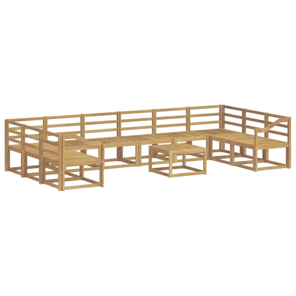 Set di divani da esterno 11 pcs Bianco Legno di Acacia Massello 3388338