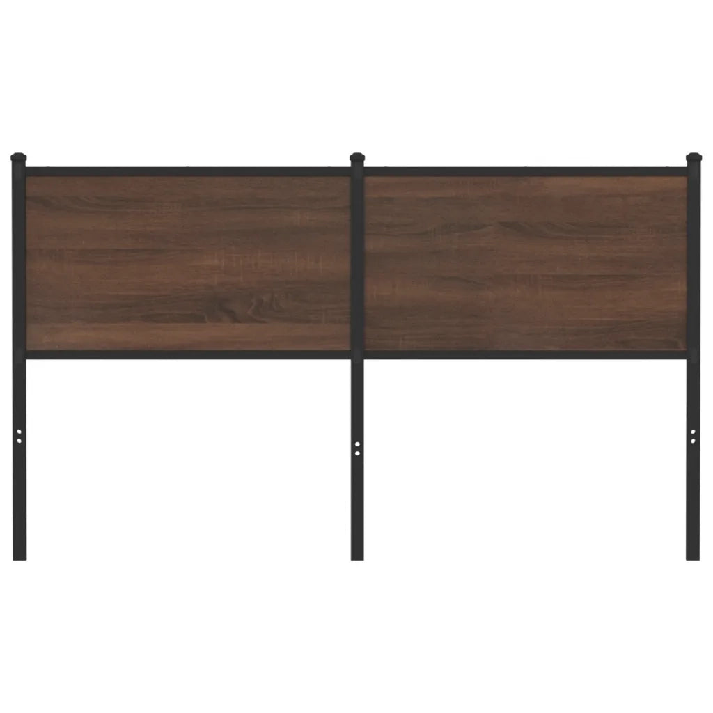 Testiera di Ricambio Rovere Marrone 135 cm in Legno Multistrato e Acciaio 4007797