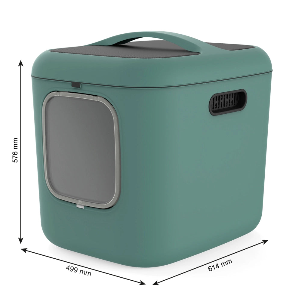 Lettiera per gatti BIALA XL -   Colore Mistletoe green/Nero - Rotho