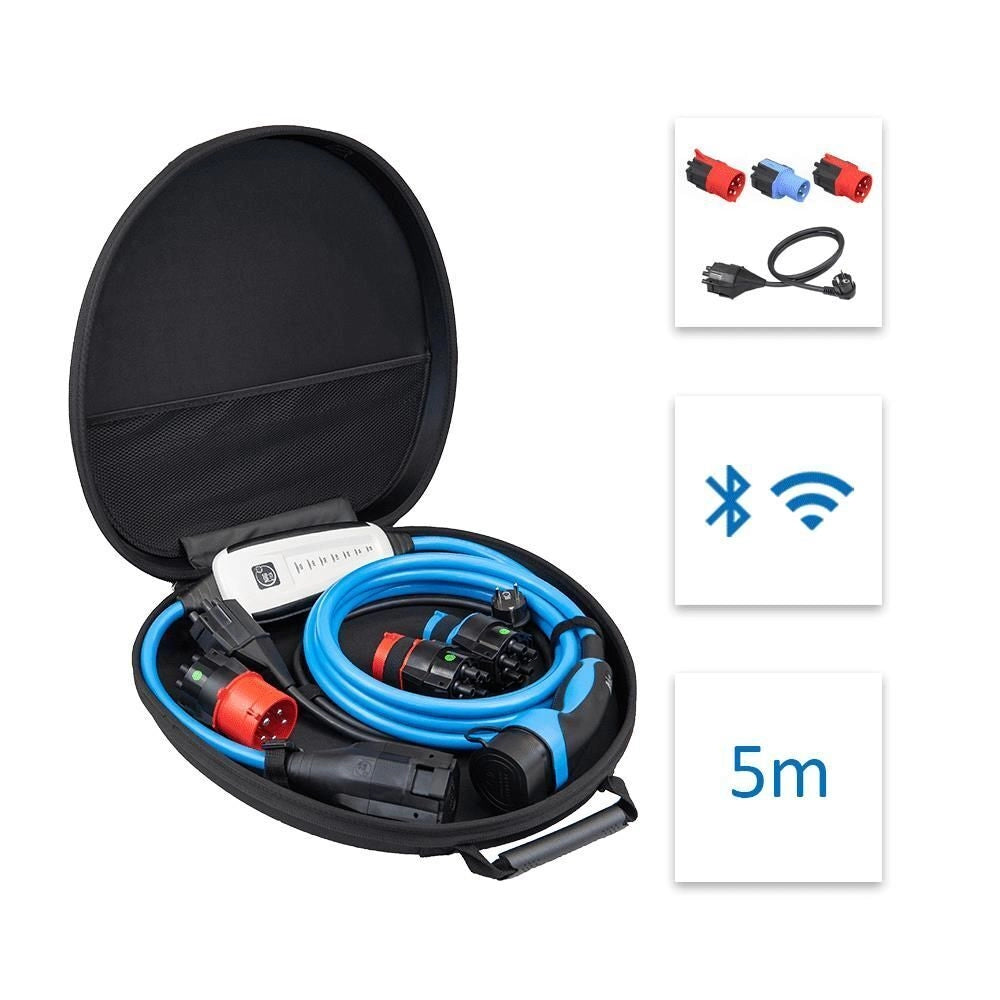 NRGkick 12501001 Caricabatteria per Veicolo 22 kW 32 A Wi-Fi Bluetooth IP67 5 m colore Nero Blu