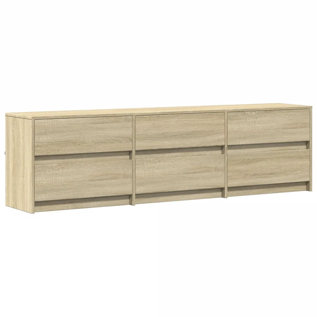 Mobile Porta TV con LED Rovere Sonoma 180x34x50cm in Truciolato 3307928
