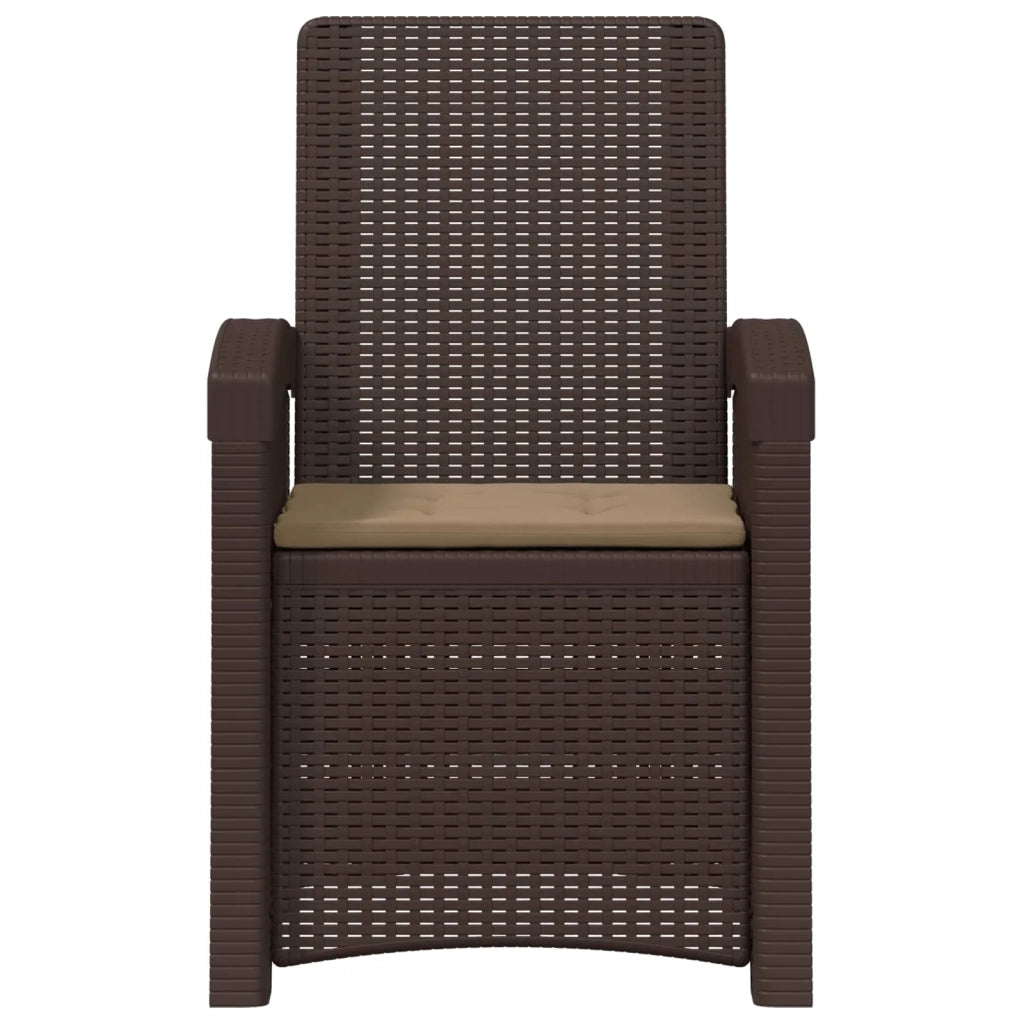 Sedia da giardino reclinabile effetto rattan 2 pcs 8012022