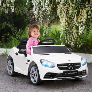 Macchina Elettrica per Bambini Licenza Mercedes SLC 300 con Telecomando Bianco