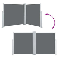 Tenda da Sole Laterale Retrattile Antracite 120x600 cm  cod mxl 63978