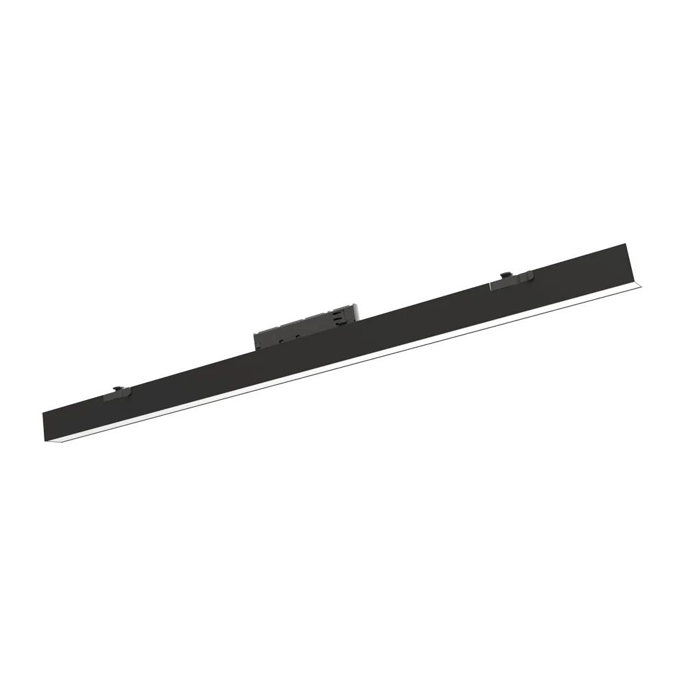 Barra LED Nera Lineare per Binario Trifase 40W CCT Switch 110° Luce Professionale per Negozi e Showroom