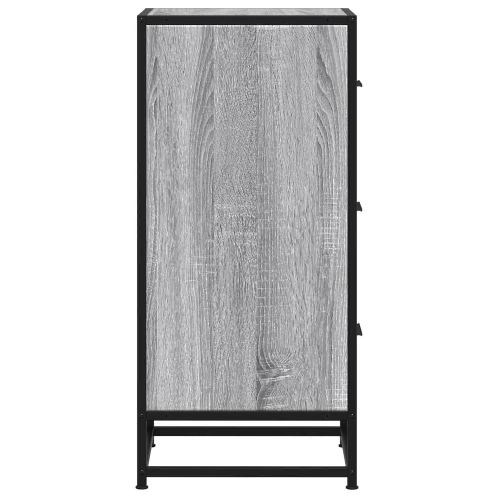 Buffet credenza cassettiera mobiletto mobile contenitore organizer cucina soggiorno salotto Sonoma 35,5 x 35 x 76 cm legno ingegnerizzato e metallo grigio 02_0036349