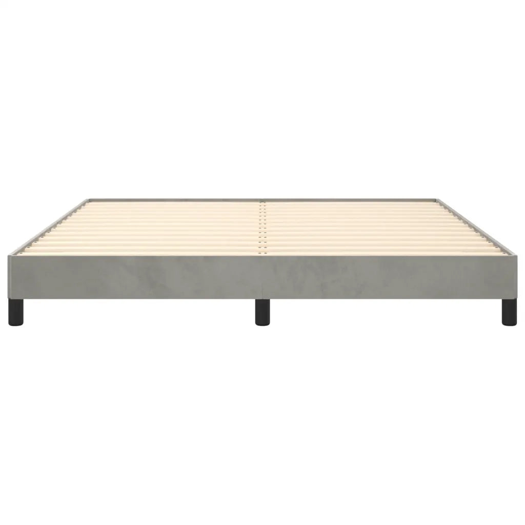 Giroletto senza Materasso-Struttura Letto Grigio Chiaro 180x200 cm Velluto 574165
