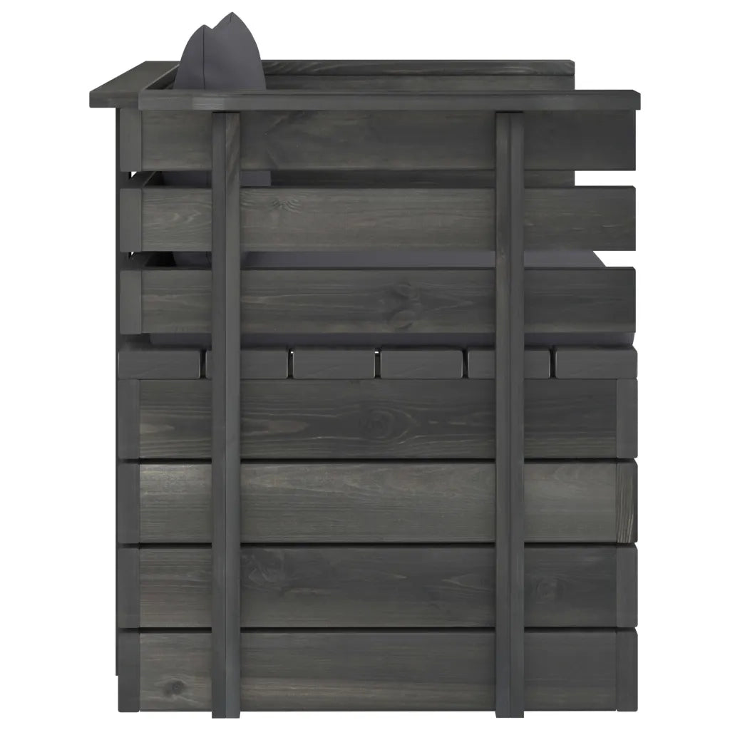 Poltrona da Giardino con Cuscini in Legno di Pino cod mxl 72351