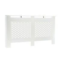 Toboli Radiator Cover White 152 x 19 x 82 cm, MDF Cover, Wooden Radiator Cabinets, Aesthetic Way to Hide Heaters