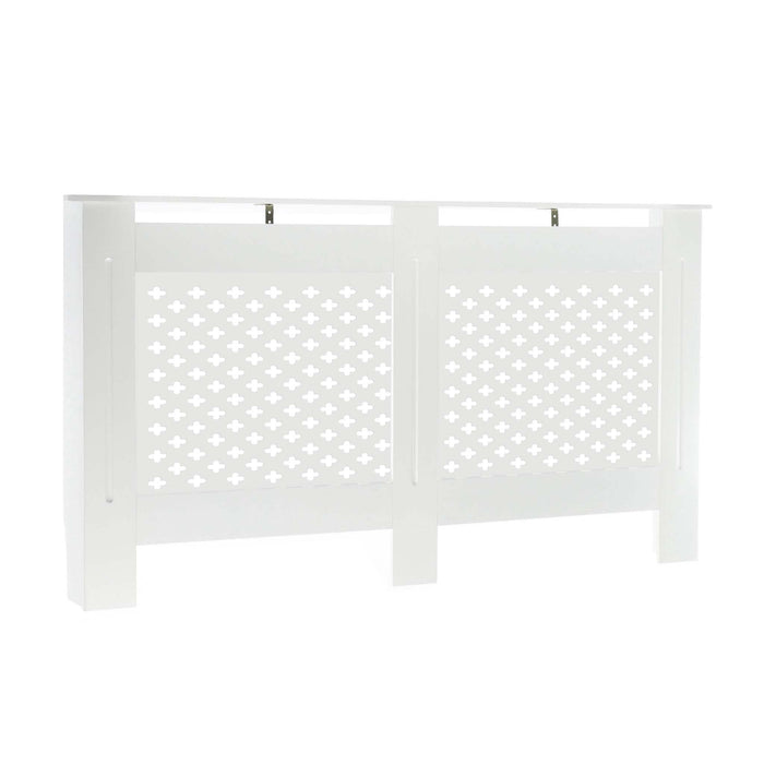 Toboli Radiator Cover White 152 x 19 x 82 cm, MDF Cover, Wooden Radiator Cabinets, Aesthetic Way to Hide Heaters