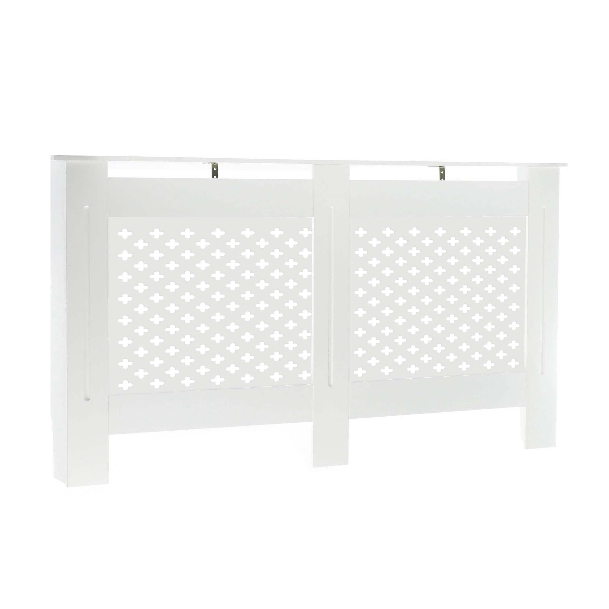 Toboli Radiator Cover White 152 x 19 x 82 cm, MDF Cover, Wooden Radiator Cabinets, Aesthetic Way to Hide Heaters