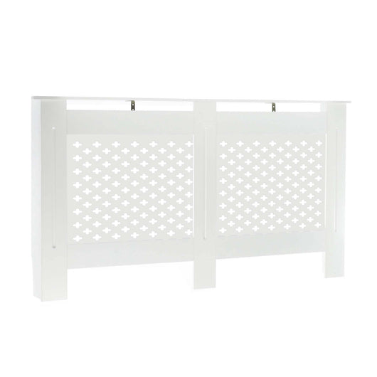 Toboli Radiator Cover White 152 x 19 x 82 cm, MDF Cover, Wooden Radiator Cabinets, Aesthetic Way to Hide Heaters