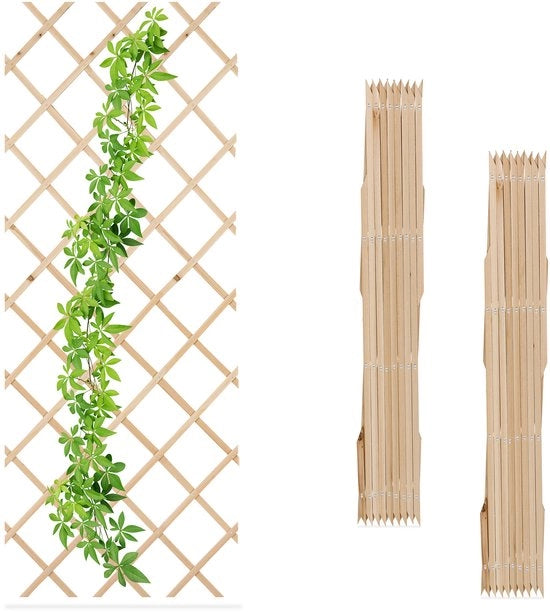 Set di rete per piante - 3 pezzi - 180 x 90 cm - per muro - per piante rampicanti - naturale