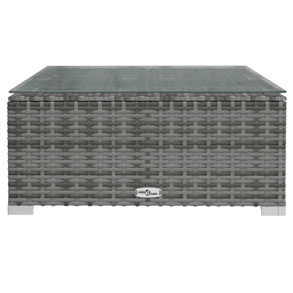 Set Divani da Giardino 9 pz con Cuscini in Polyrattan Grigio 3102261