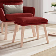 Poggiapiedi Rosso Vino 45x29,5x35 cm in Tessuto 341432