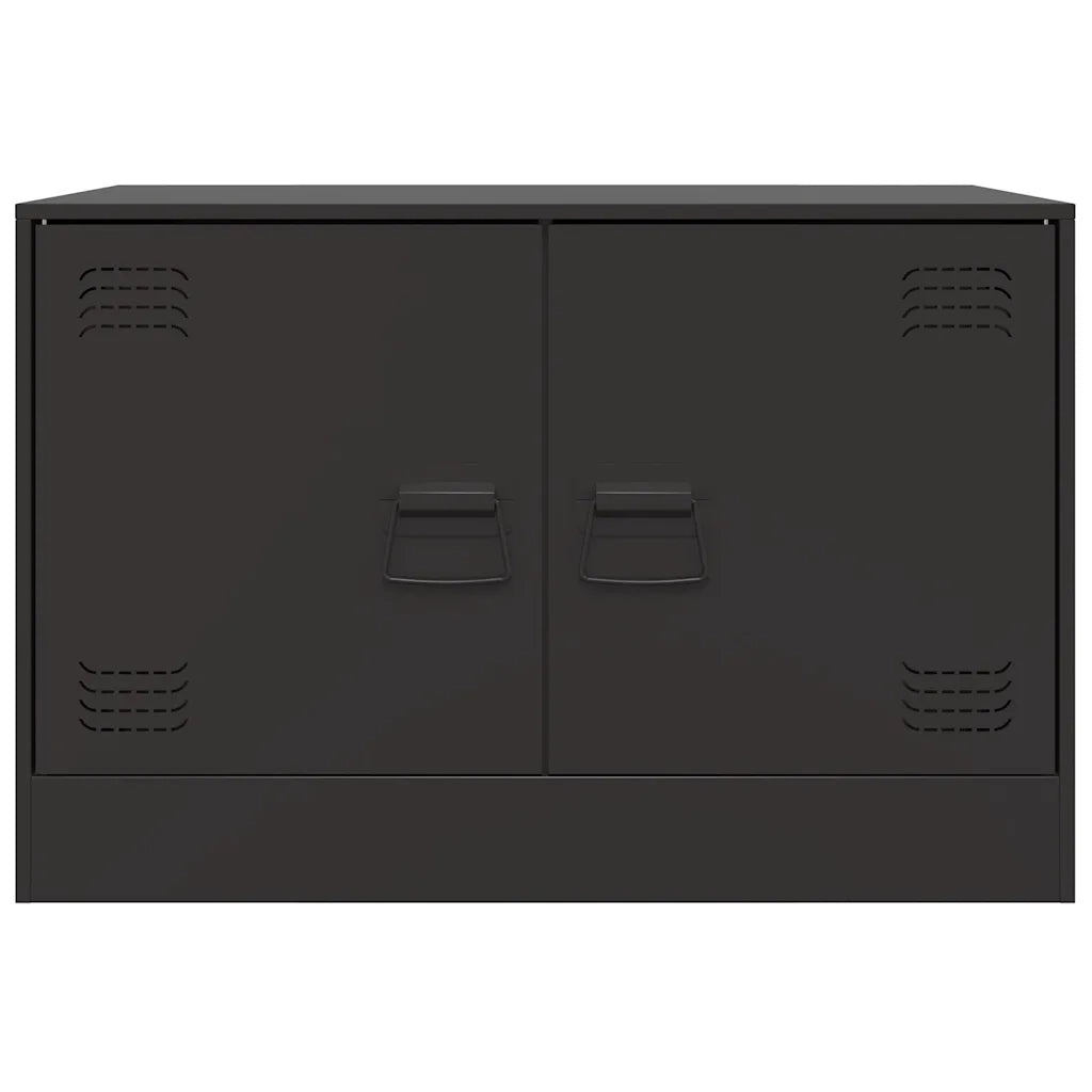 Mobili TV 2 pz Neri 67x39x44 cm in Acciaio 841632