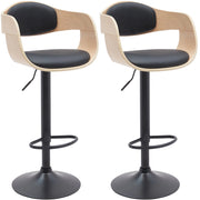 Set di 2 sgabelli da bar Kingston B in ecopelle 1