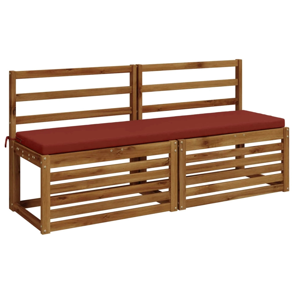 Cuscini per Panchina a 2 Pezzi SOEST 2 pz 100% Poliestere Rosso 949039