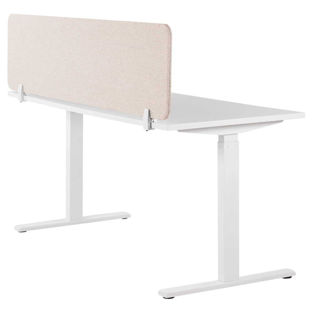 Pannello Divisorio Fonoassorbente per scrivania in PET beige 160 x 40 cm tavolo ufficio