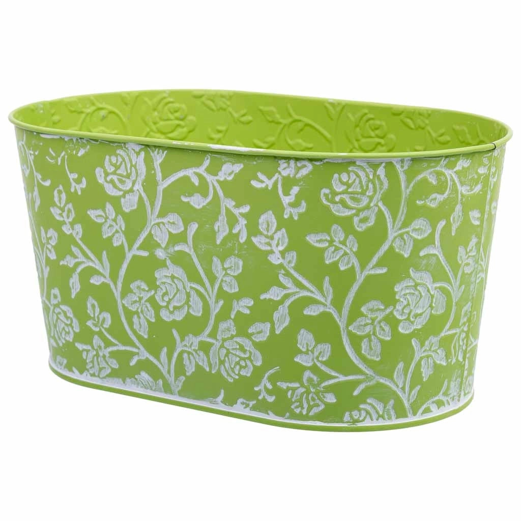 Cestino in metallo verde 22,5x13,5x11,5 B20x11