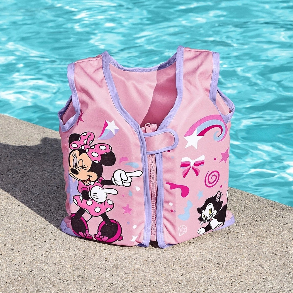 Trade Shop - Gilet Cuscinetti In Schiuma Salvagente Giubbotto Minnie Trainer Bambine 1-3 Anni 9101b -
