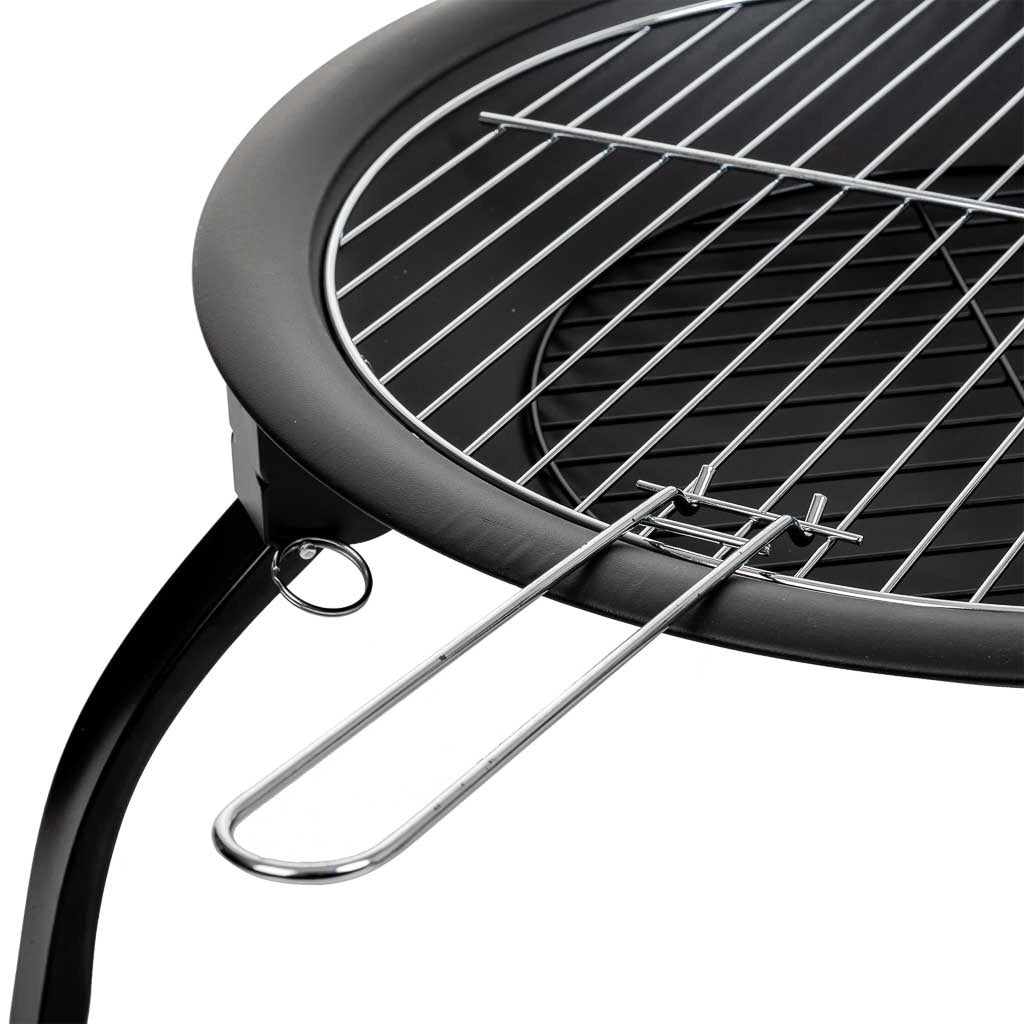 Barbecue da esterno in metallo con griglia nera D51x39h cm