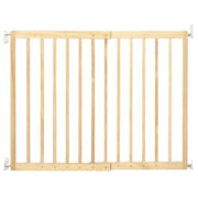 Easycomfort Cancellino per Cani Taglia Piccola e Media in Legno di Pino, Cancelletto Estensibile a 2 Pannelli, 60.5-102x73 cm