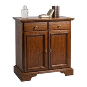 Credenza 2 ante 2 cassetti arte povera legno massello tinta noce 90x40x94 - Mobili 2G