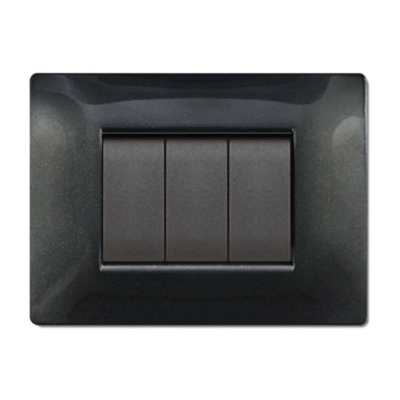 PLACCA LIFE Q LIVING PLAST NERO GLITTERING      4P